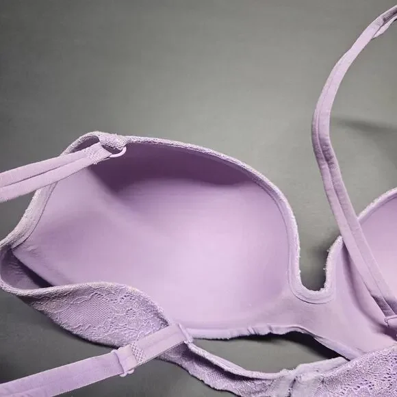 Victoria Secret Angels Secret Embrace Womens Bra Purple Lace 38C Padded - Picture 4 of 7